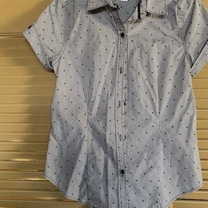 Liz Claiborne Black and White Button Down Shirt